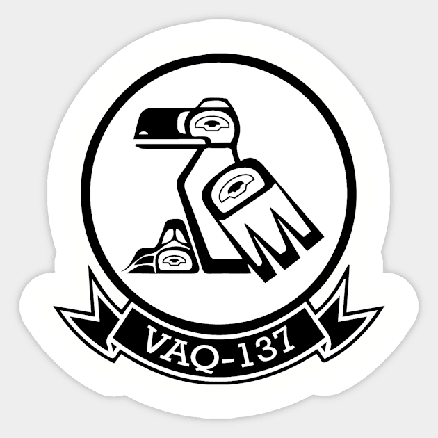 VAQ-137 White Rooks Crest Sticker by Spacestuffplus